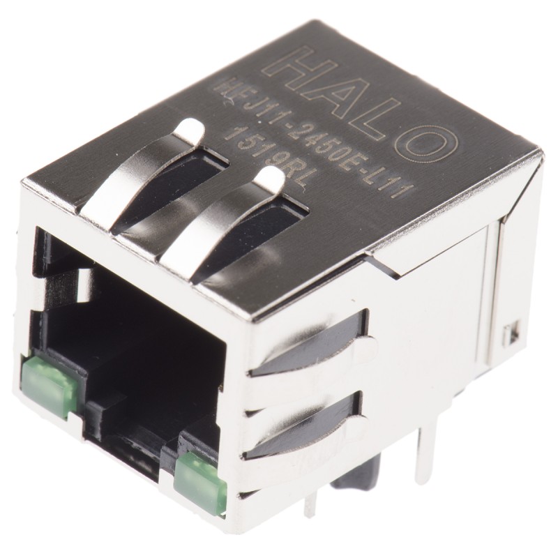 1 pcs - Halo Electronics FastJack Series Female RJ45 Connector, Through Hole
