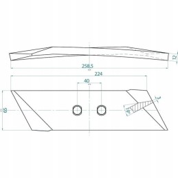 Kk063090n chisel, left blade cover Kverneland