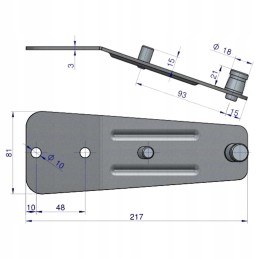 Blade holder for small rotary mower Z070 Warynski