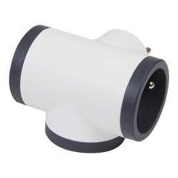 1 pcs - Legrand French / German Multi Outlet Plug, 16A, Plug-In