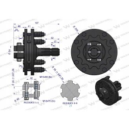 Shaft friction clutch 1200nm 1 3 8 z6 Warynski