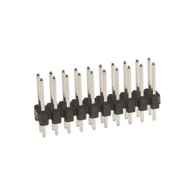 10 pcs - HARWIN M20 Series Straight Through Hole Pin Header, 12 Contact(s), 2.54mm Pitch, 2 Row(s), Unshrouded