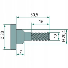 Knife screw m12 x 1 75 x 30 5 mm