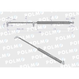 Side window actuator 185mm 65499071 dieteg polmo