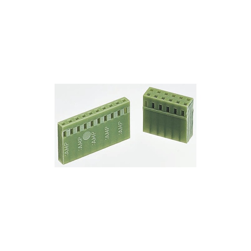 10 pcs - TE Connectivity, AMPMODU MOD IV Female Connector Housing, 2.54mm Pitch, 6 Way, 2 Row