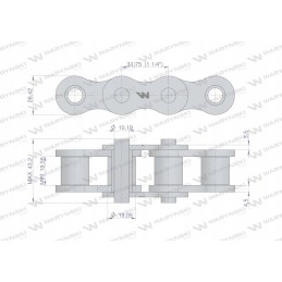 Chain 20b 1 3ps repair press Krone Warynski