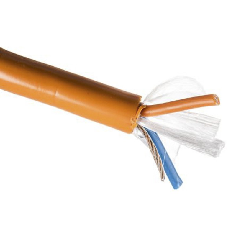 1 Reel of 305 M - Alpha Wire Twisted Pair Data Cable, 1 Pairs, 0.33 mm², 2 Cores, 22 AWG, Screened, 305m, Orange Sheath