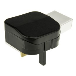 1 pcs - PowerConnections Europe to UK Mains Connector Converter, Rated At 3A