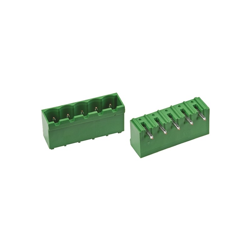 5 pcs - TE Connectivity 5.08mm Pitch 5 Way Right Angle Pluggable Terminal Block, Header, Through Hole, Solder Termination