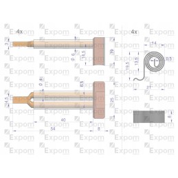 Set of brushes with starter springs ms175ex