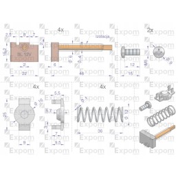 Set of starter brushes ms399ex 1447834m91 n