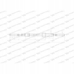 Clutch cable l 1060mm 750mm Zetor Warynski