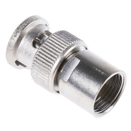 1 pcs - Telegartner, Plug Cable Mount BNC Connector, 50Ω, Clamp Termination, Straight Body