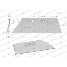 Left skimmer blade po1318 motogeneric