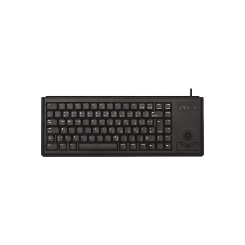 1 pcs - CHERRY Wired PS/2 Compact Trackball Keyboard, QWERTY (US), Black