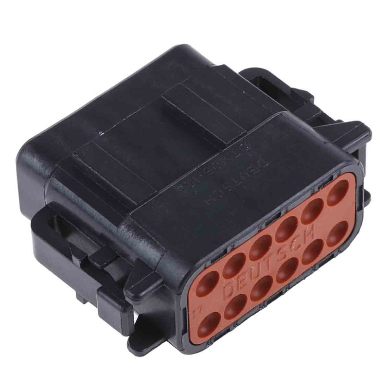 1 pcs - Deutsch, DTM Automotive Connector Plug 12 Way, Crimp Termination