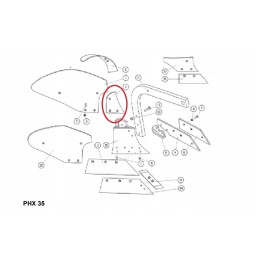 4040 026 7 40400267 phx 35 skimmer moldboard