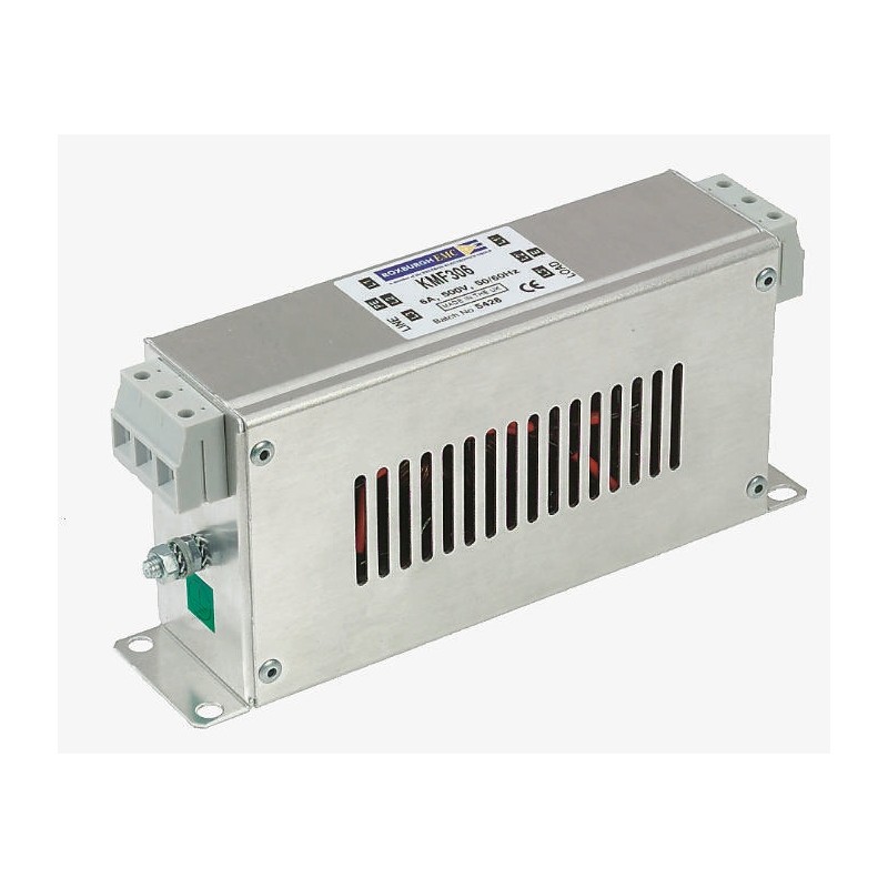 1 pcs - Roxburgh EMC, KMF 18A 500 V ac 60Hz, Flange Mount RFI Filter, Stud 3 Phase