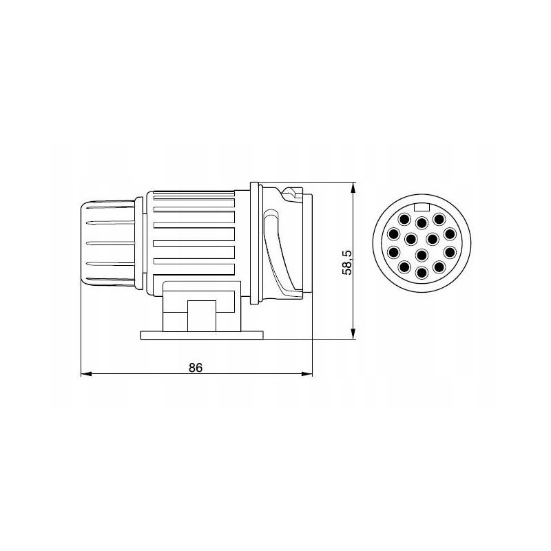 New type 13 pin diora plug