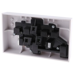 1 pcs - RS PRO White 2 Gang Plug Socket, 1 Pole Poles, 13A, Type G - British, Indoor Use