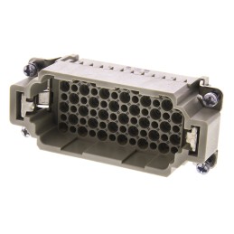 1 pcs - Epic Contact Heavy Duty Power Connector Insert, 10A, Female, H-D Series, 64 Contacts