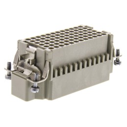 1 pcs - Epic Contact Heavy Duty Power Connector Insert, 10A, Female, H-D Series, 64 Contacts