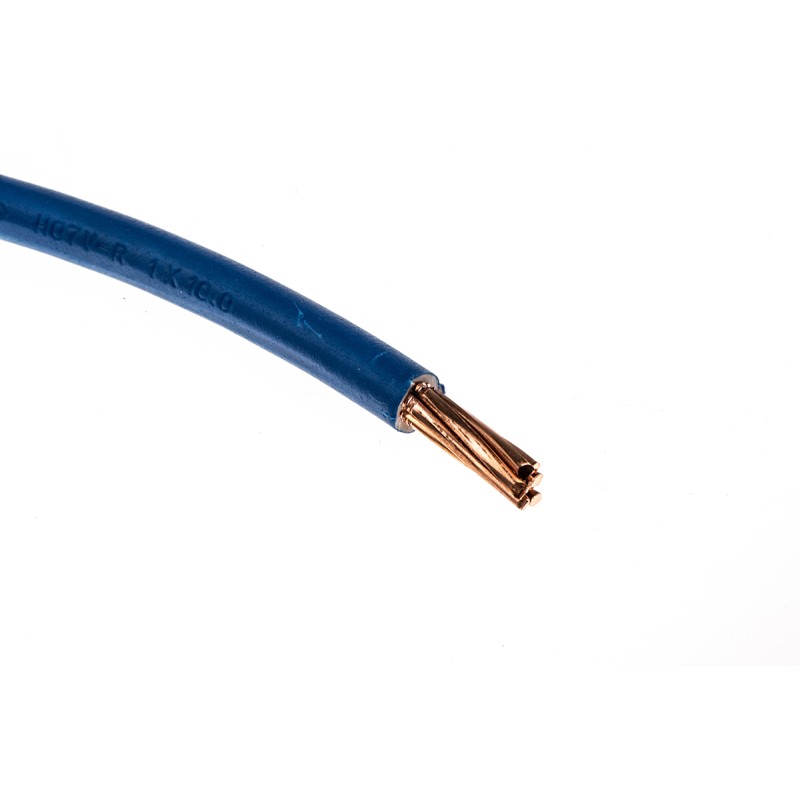 1 Reel of 50 M - RS PRO Blue 10 mm² Hook Up Wire, 7/1.35 mm, 50m