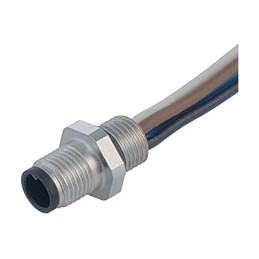 1 pcs - Binder Circular Connector, 3 Contacts, Panel Mount, M5 Connector, Socket, Male, IP67, 707 Series