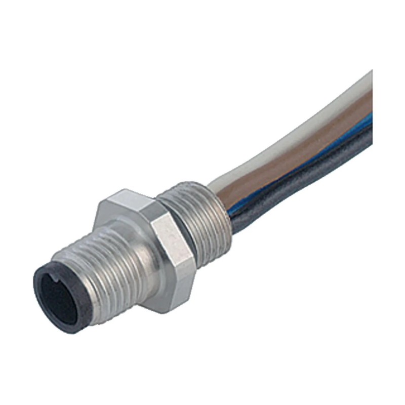 1 pcs - Binder Circular Connector, 3 Contacts, Panel Mount, M5 Connector, Socket, Male, IP67, 707 Series