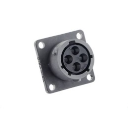 1 pcs - Souriau Circular Connector, 4 Contacts, Cable Mount, Socket