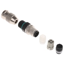 1 pcs - Murrelektronik Circular Connector, 4 Contacts, Cable Mount, M12 Connector, Plug, Male, IP65, IP67, 7000 Series