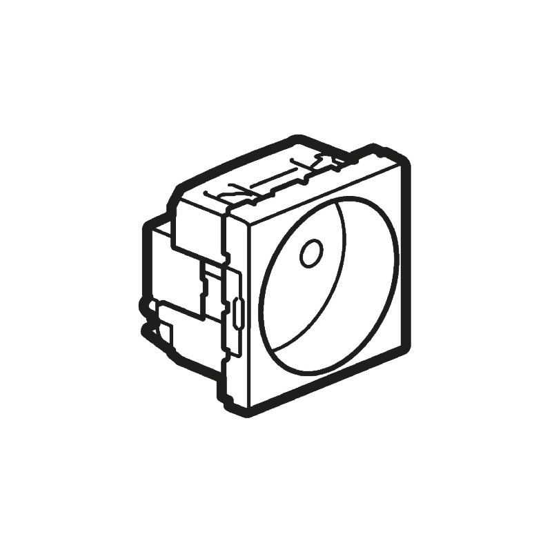 1 pcs - Legrand White 1 Gang Plug Socket, 2 Poles, 16A, French 2P, Indoor Use