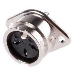 1 pcs - RS PRO 3 Pole Din Socket, 1A, 100 V ac, Bayonet, Female, Chassis Mount