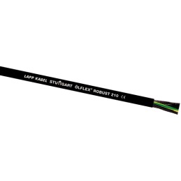 1 Reel of 50 M - Lapp ÖLFLEX ROBUST 210 Control Cable, 5 Cores, 1.5 mm², Unscreened, 50m, Black TPE Sheath, 15 AWG