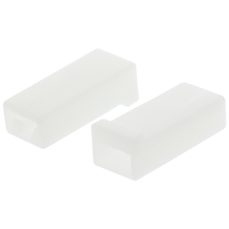 50 pcs - TE Connectivity, FASTIN-FASTON .250 1 Way Nylon Crimp Terminal Housing, Natural