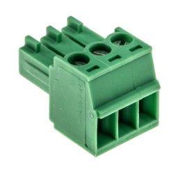 1 pcs - Phoenix Contact 3.5mm Pitch 3 Way Pluggable Terminal Block, Plug, Cable Mount, Screw Termination