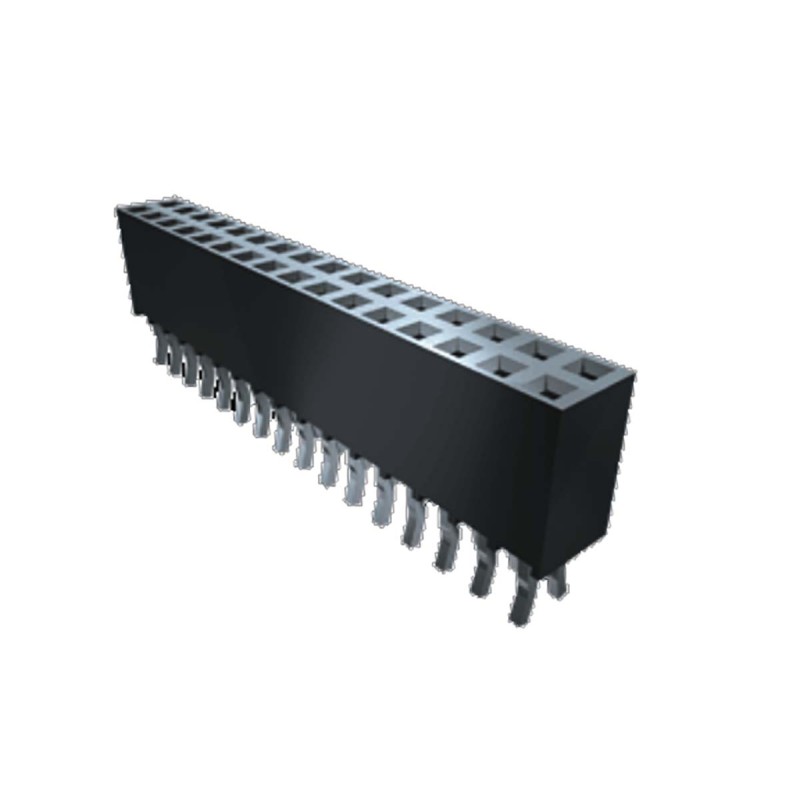1 pcs - Samtec SSQ Series Straight Through Hole Mount PCB Socket, 52-Contact, 2-Row, 2.54mm Pitch, Through Hole Termination