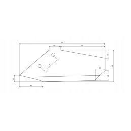 Straight left blade Lemken Smaragd 3374417 unit