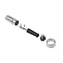 1 pcs - RS PRO 5 Pole Din Plug, 4A, 100 V ac, Bayonet, Male, Cable Mount