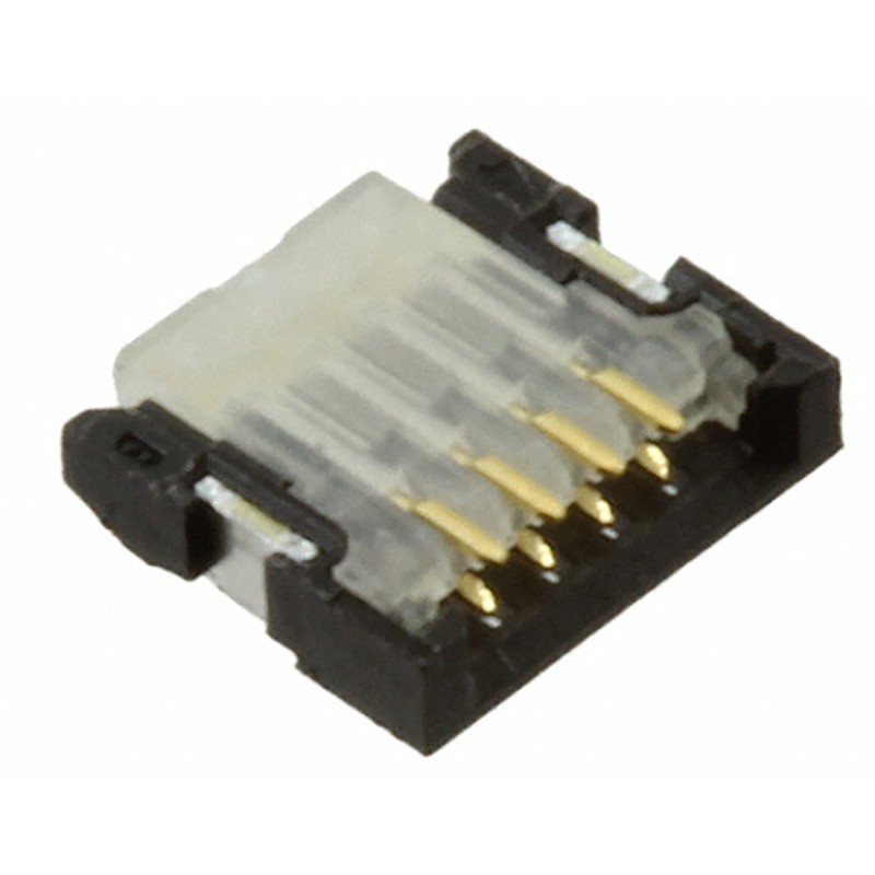 1 pcs - Molex, Easy-On, 501461 0.5mm Pitch 4 Way Right Angle Female FPC Connector, Solder