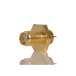 1 pcs - RS PRO, jack Bulkhead SMA Connector, 50Ω, Solder Termination, Straight Body