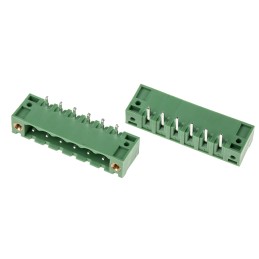 10 pcs - RS PRO 5.08mm Pitch 6 Way Right Angle Pluggable Terminal Block, Header, Through Hole, Solder Termination