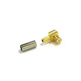 1 pcs - RS PRO, Plug Cable Mount MCX Connector, 50Ω, Crimp Termination, Right Angle Body