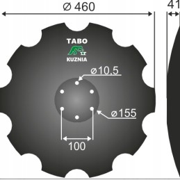 Lemken toothed harrow disc 465x5