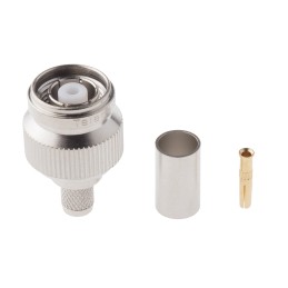 15 pcs - Telegartner, Plug Cable Mount TNC Connector, 50Ω, Crimp Termination, Straight Body