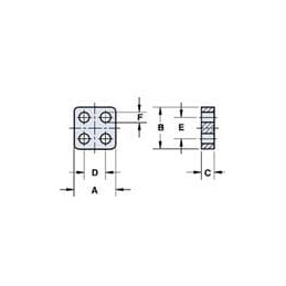 1 pcs : 2644245901 - Ferrite Cores & Accessories 44 Multi-Hole Plate