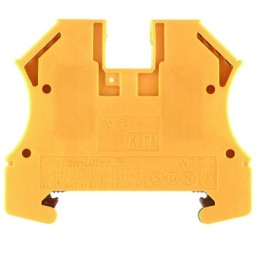 1 pcs - Weidmuller WPE Series Green/Yellow DIN Rail Terminal Block, 0.5 - 10mm², Single-Level, Screw Termination, ATEX