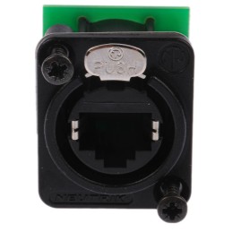 1 pcs - Neutrik EtherCon Series 2-Port RJ45 Female Adapter, Cat5e, Unshielded