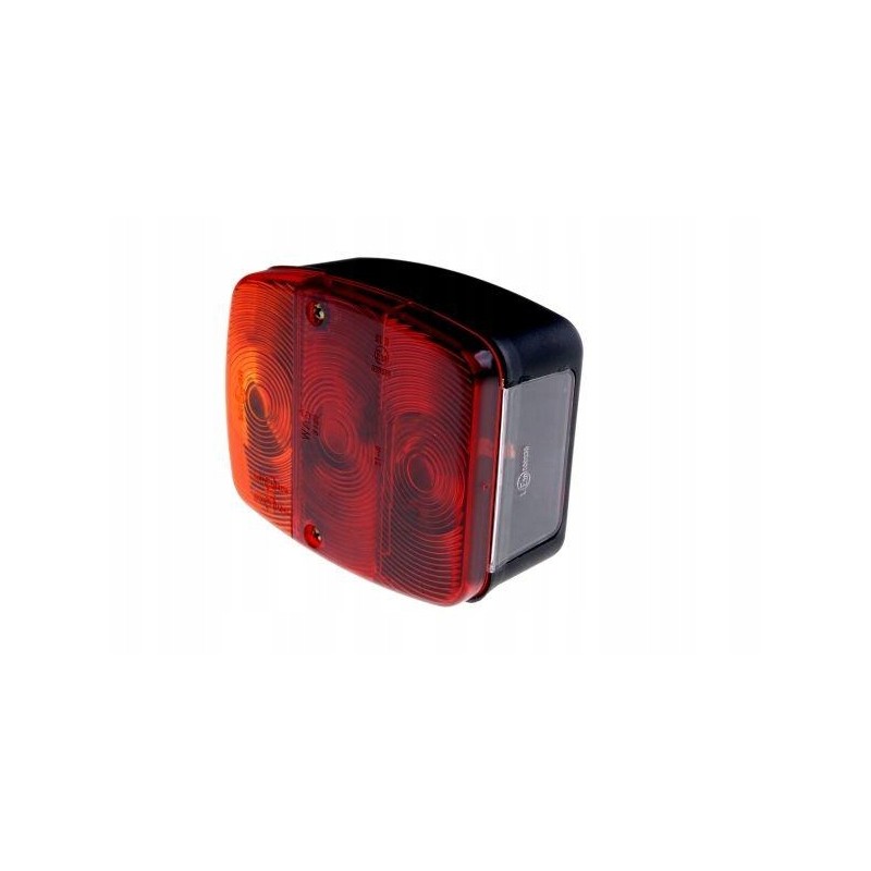 Combined rectangular trailer rear lamp