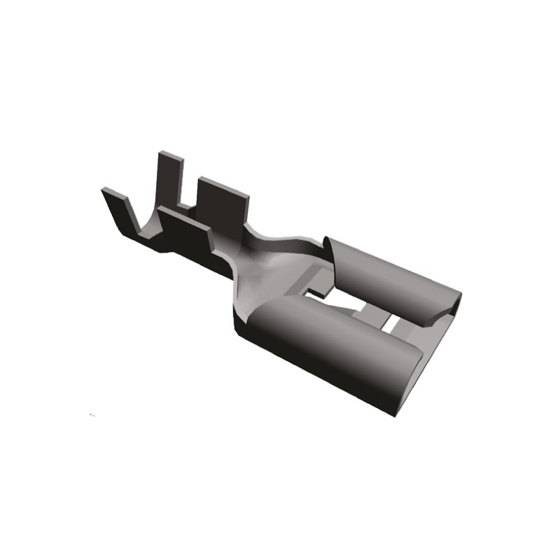 1 Reel of 6000 - TE Connectivity FASTIN-FASTON .375 Uninsulated Female Spade Connector, Receptacle, 9.53 x 1.22mm Tab Size, 3mm²